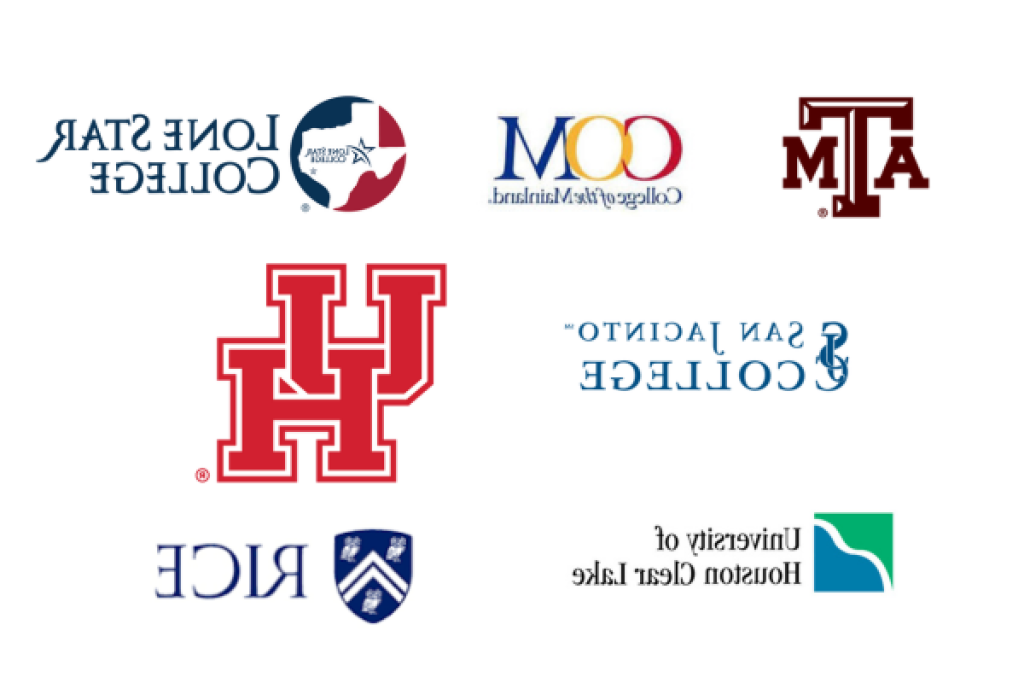 multiple logos representing higher education institutions in Houston